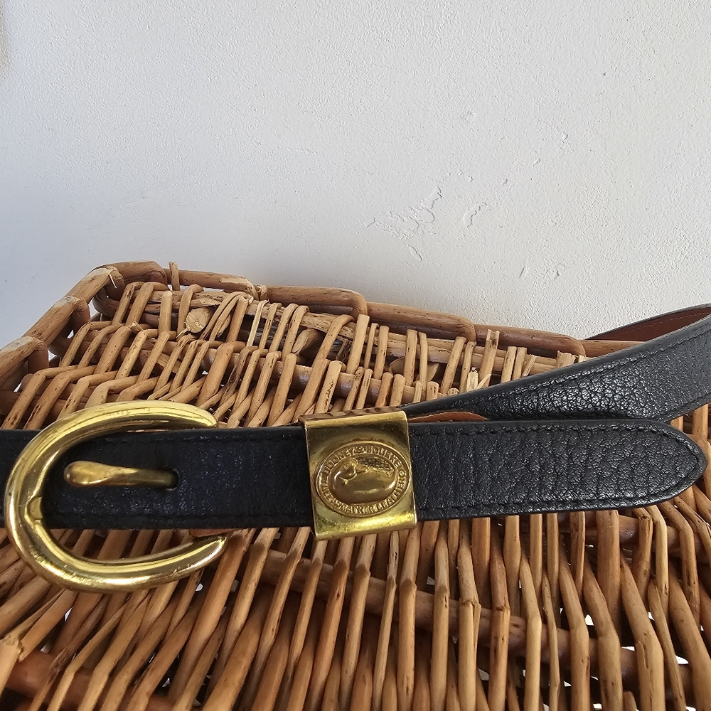 Dooney & Bourke Navy blue Gold buckle belt Size 36in S-M